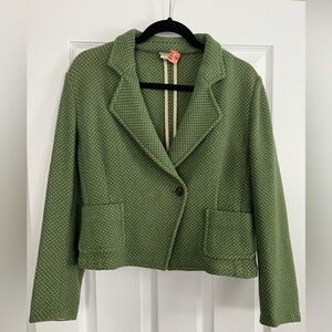 Dries Van Noten Textured Green Blazer EU 38